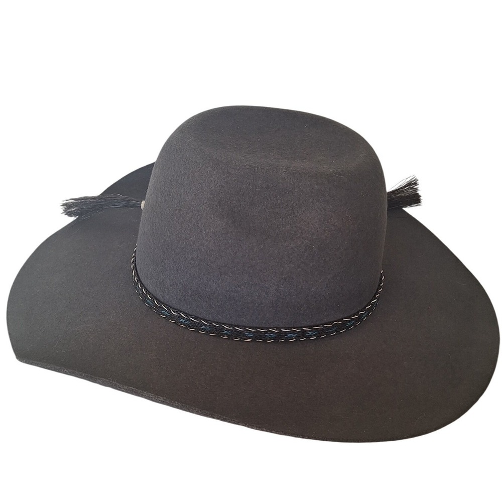 Resistol Tuff Hedeman 4X Cowboy Hat Grey Size 7-? Western Bull Riding Felt - Picture 3 of 8